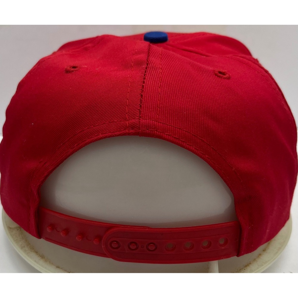 Vintage Philadelphia Phillies Hat Logo 7 Red Snapback MLB Baseball Cap Mens OSFA - Picture 4 of 9
